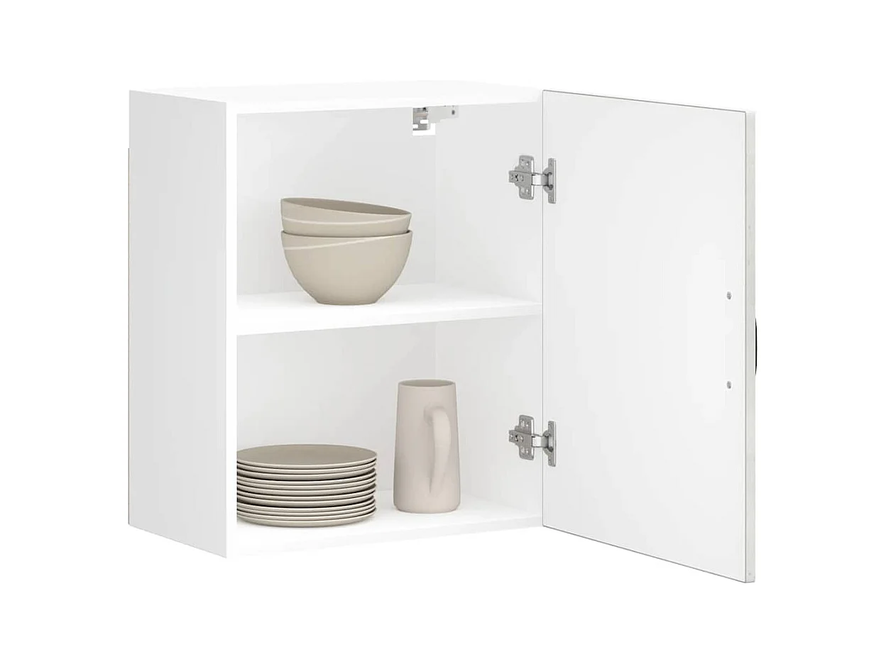 Armoire murale de cuisine gris béton bois ingénierie