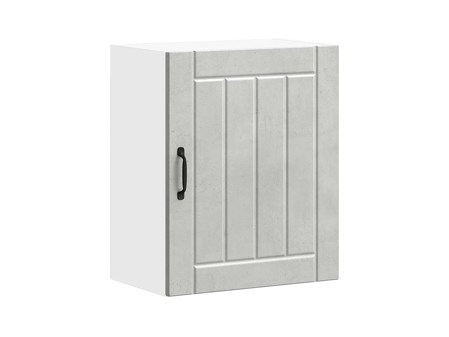 Armoire murale de cuisine gris béton bois ingénierie