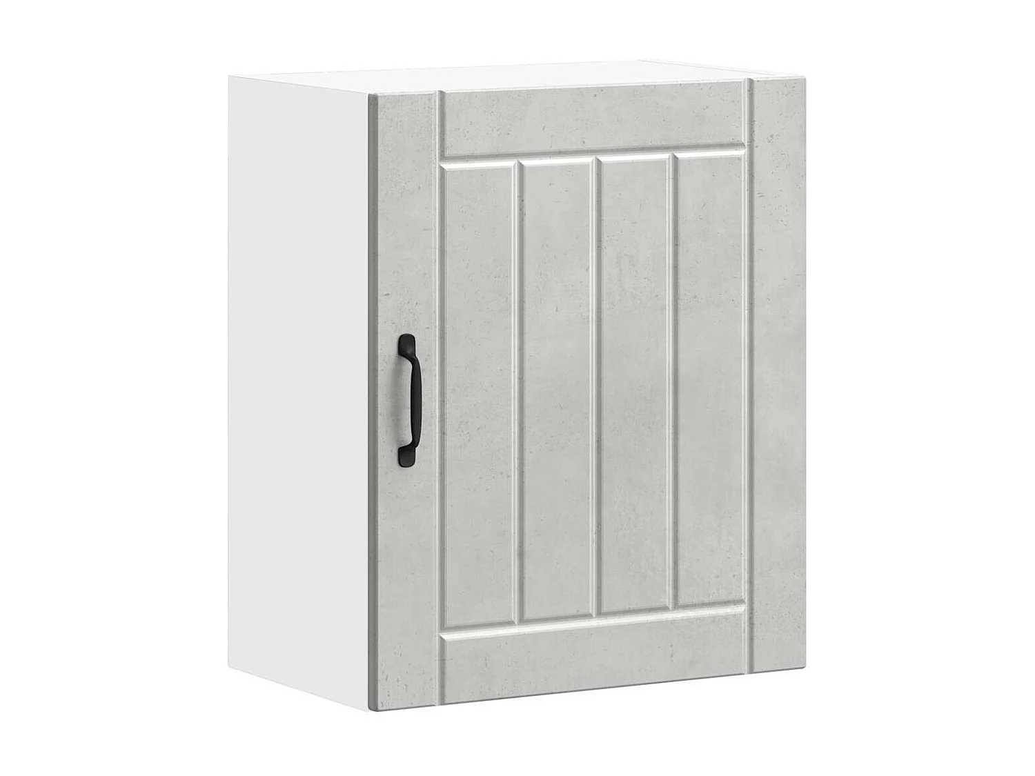 Armoire murale de cuisine gris béton bois ingénierie
