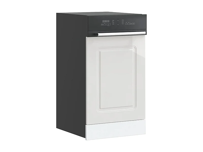 Pannello lavastoviglie bianco lucido 45x1,5x67 cm