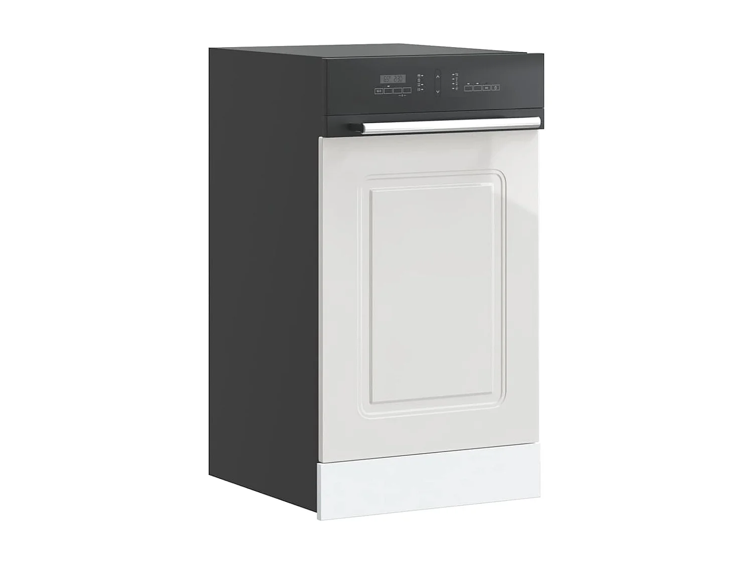 Panneau de lave-vaisselle blanc brillant 45x1,5x67 cm