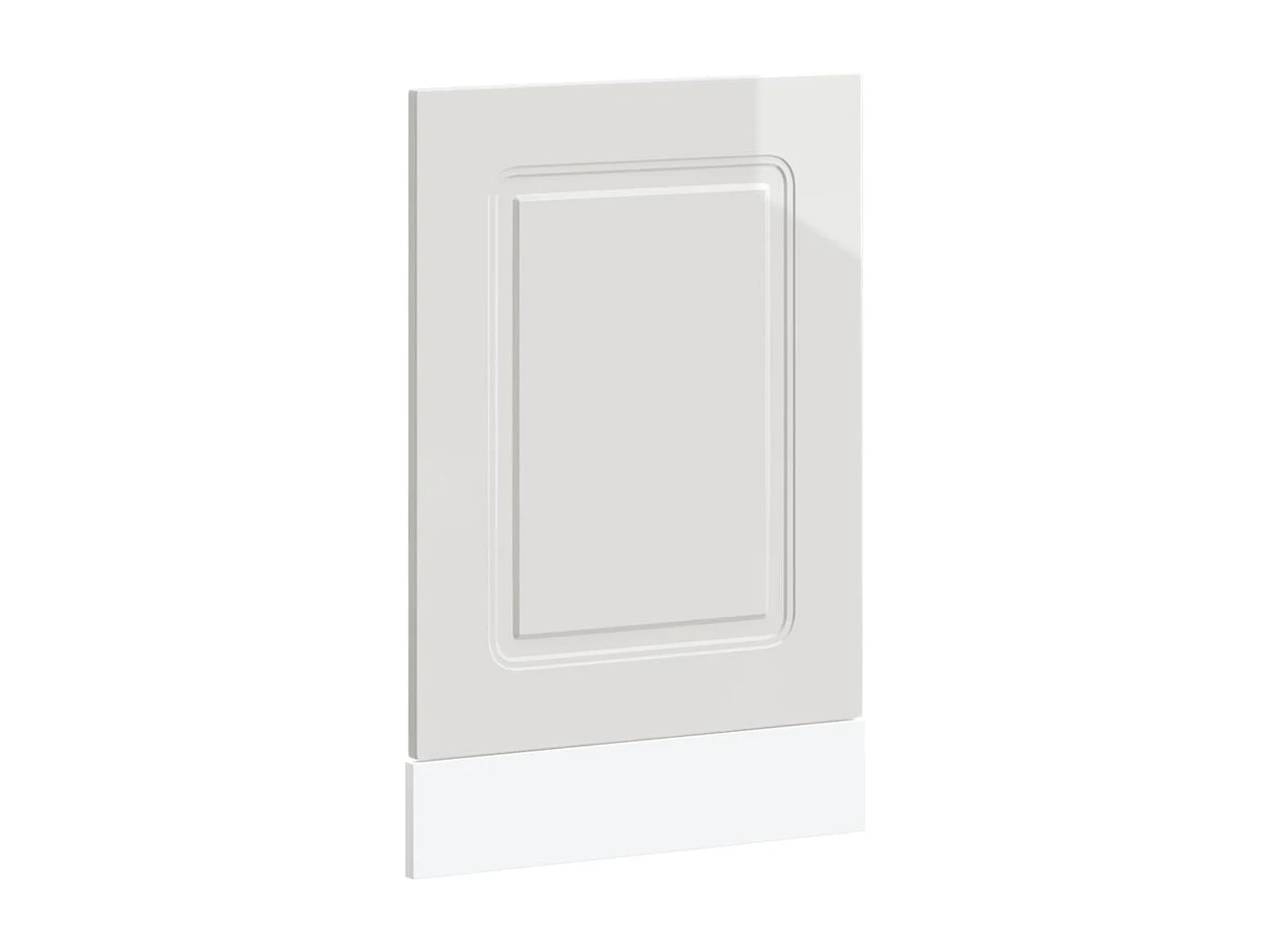 Panneau de lave-vaisselle blanc brillant 45x1,5x67 cm