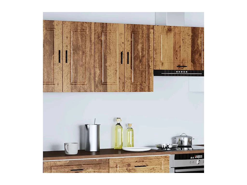 Armoire murale de cuisine vieux bois bois d'ingénierie