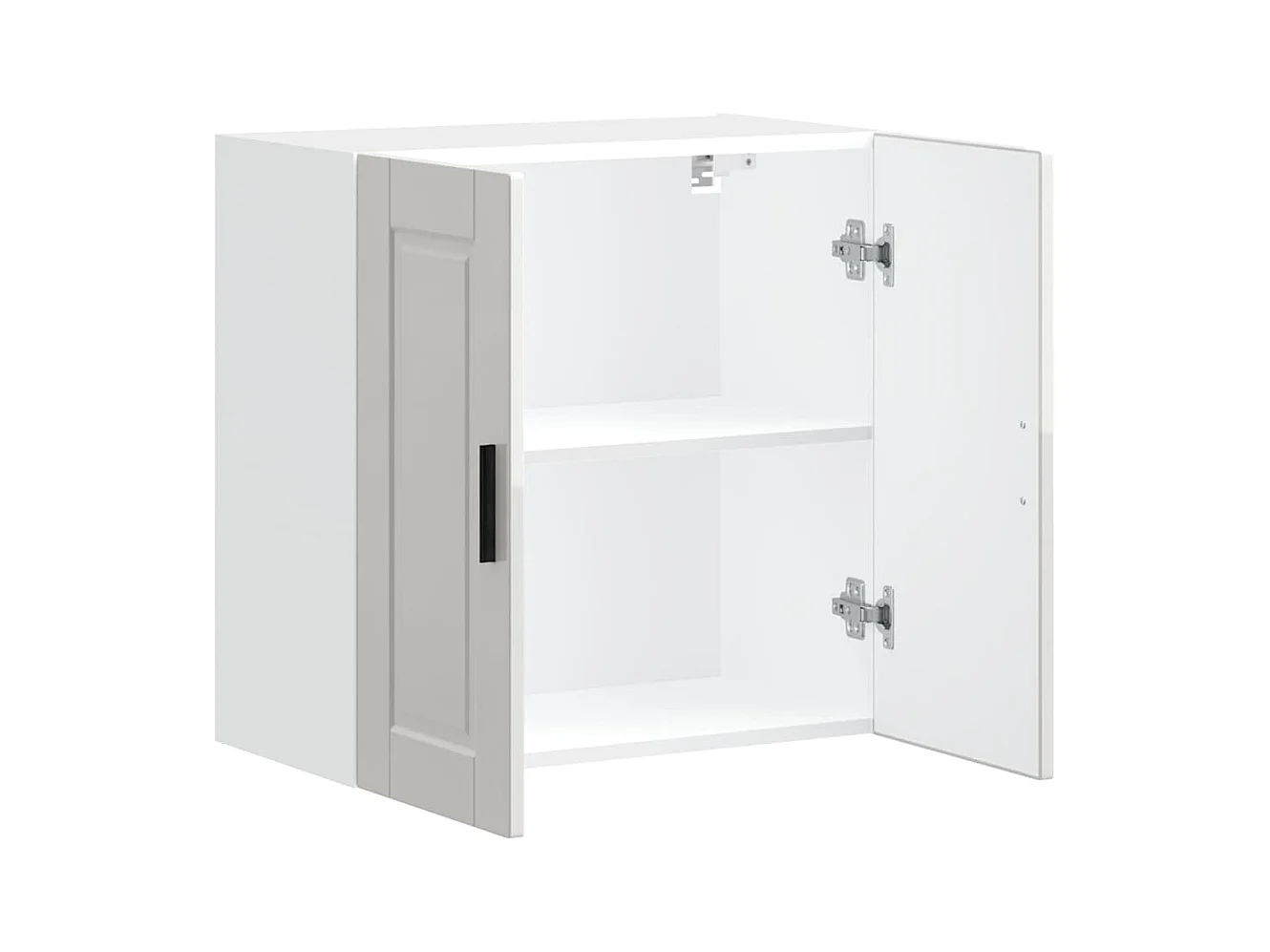 Armoire murale de cuisine blanc brillant bois ingénierie