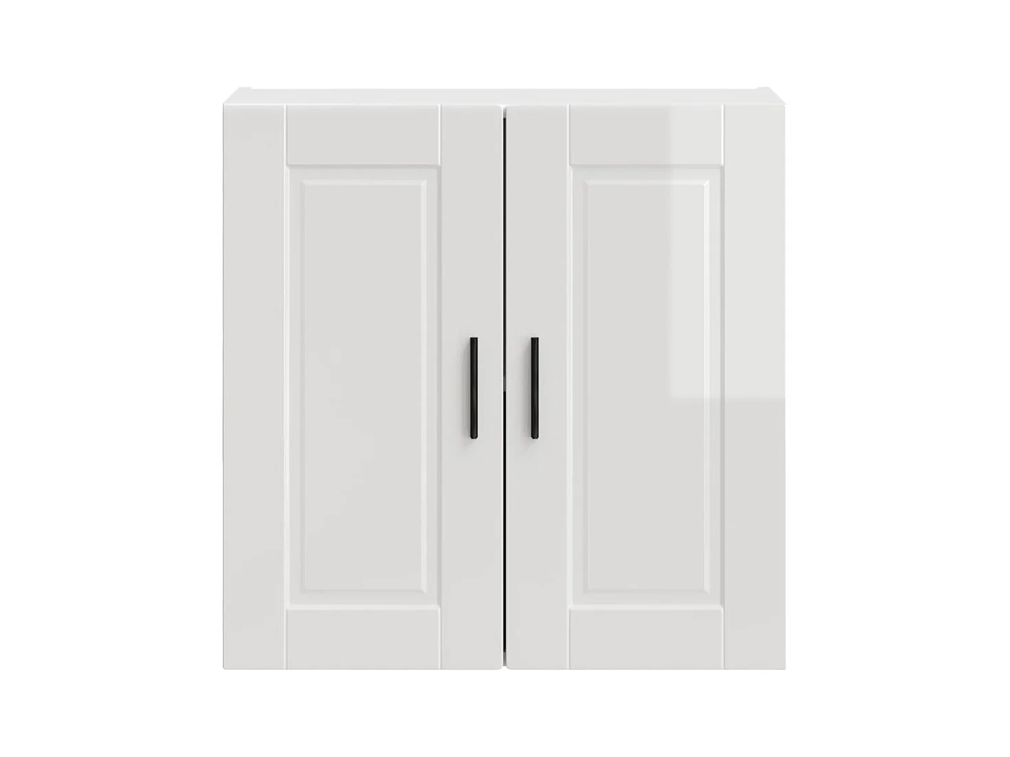Armoire murale de cuisine blanc brillant bois ingénierie