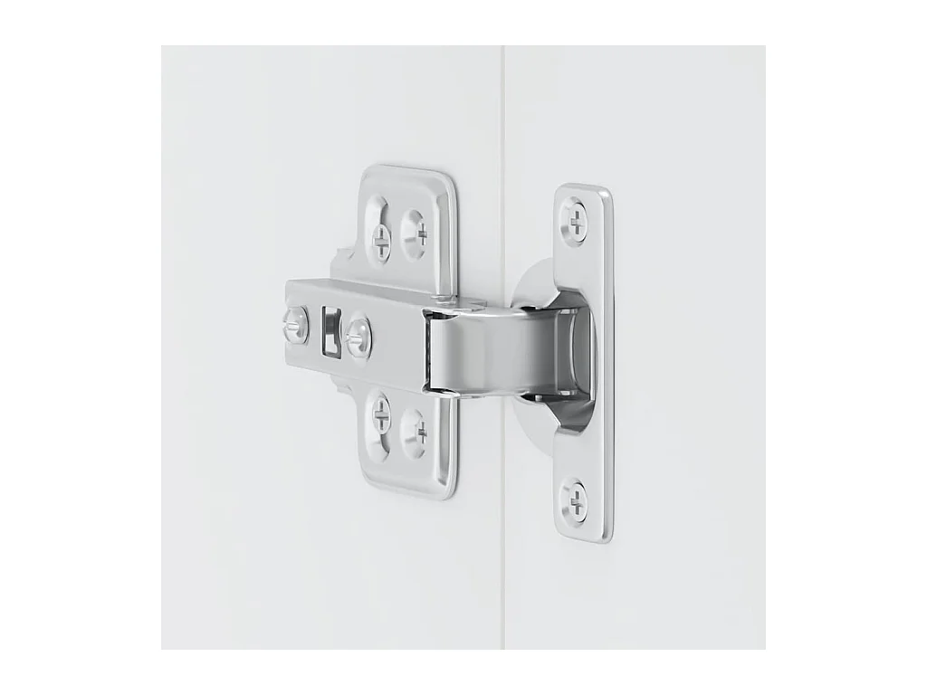 Armoire murale de cuisine blanc brillant bois ingénierie