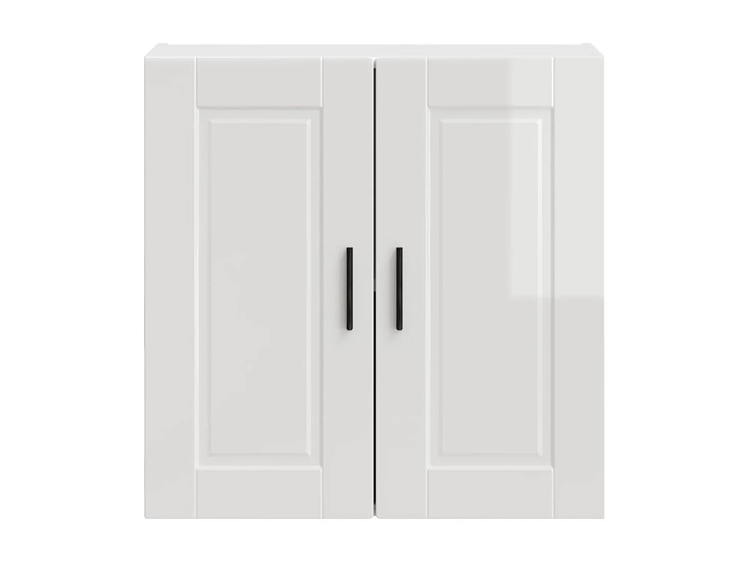 Mueble de cocina de pared de madera de ingeniería blanca brillante