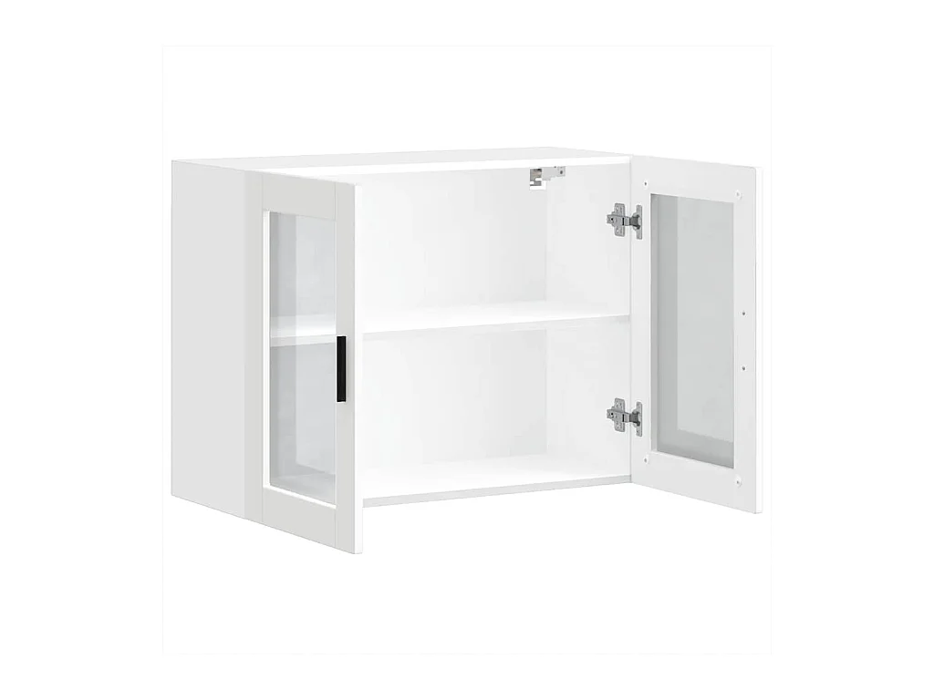 Pensile cucina con anta in vetro bianco