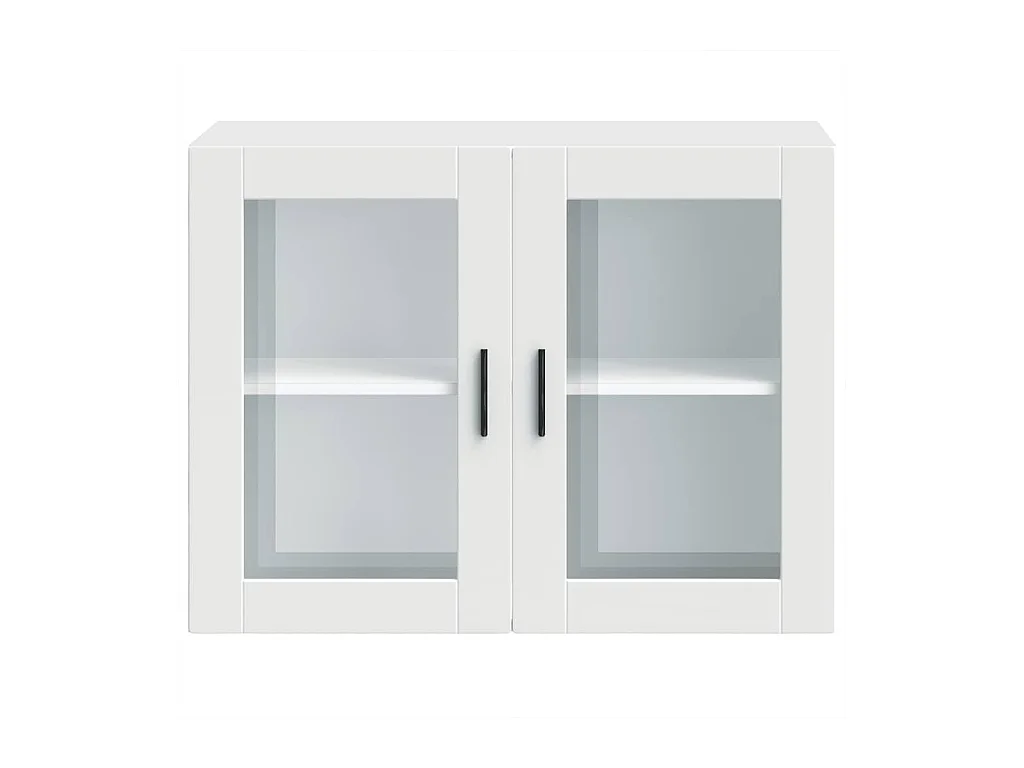 Pensile cucina con anta in vetro bianco