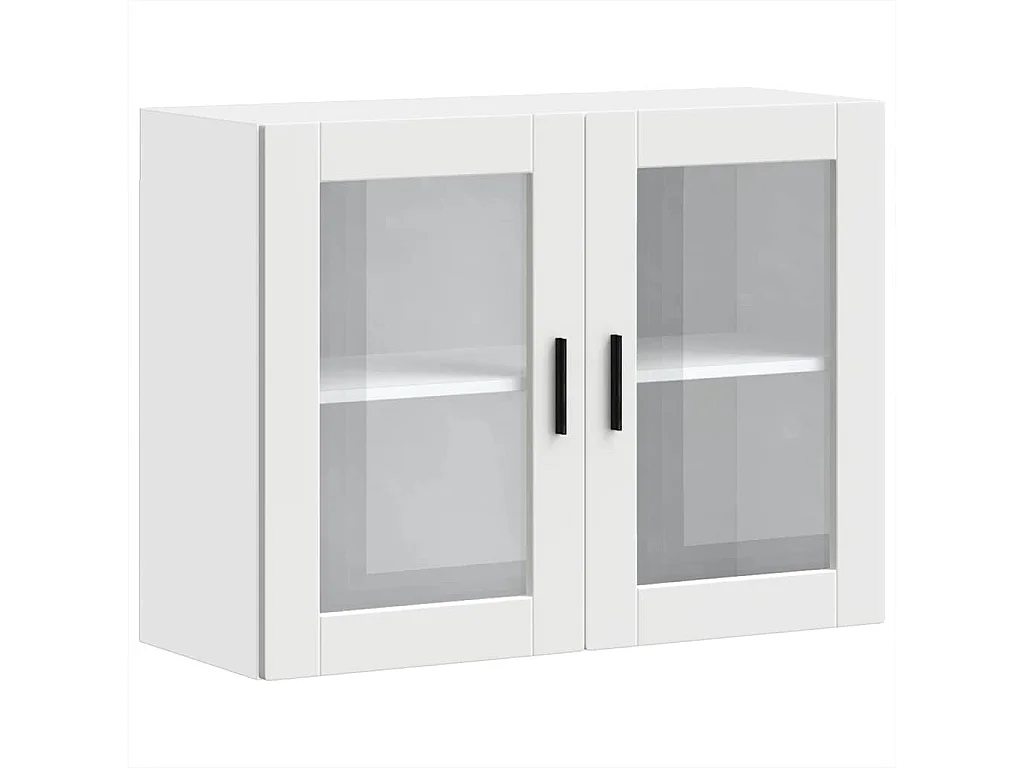 Pensile cucina con anta in vetro bianco