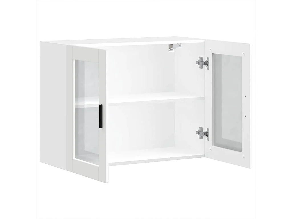 Pensile cucina con anta in vetro bianco