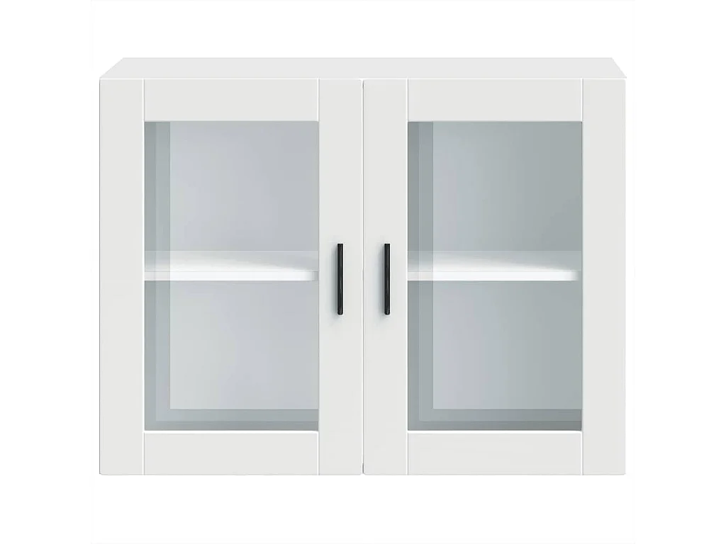 Pensile cucina con anta in vetro bianco