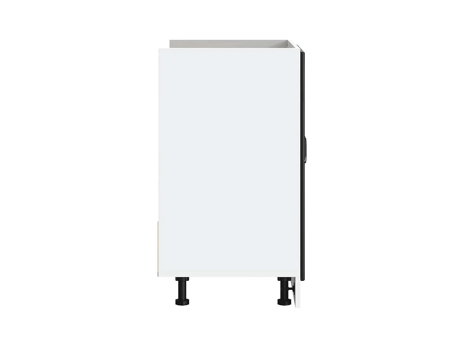 Meuble bas pour évier noir 80x46x81,5 cm bois ingénierie