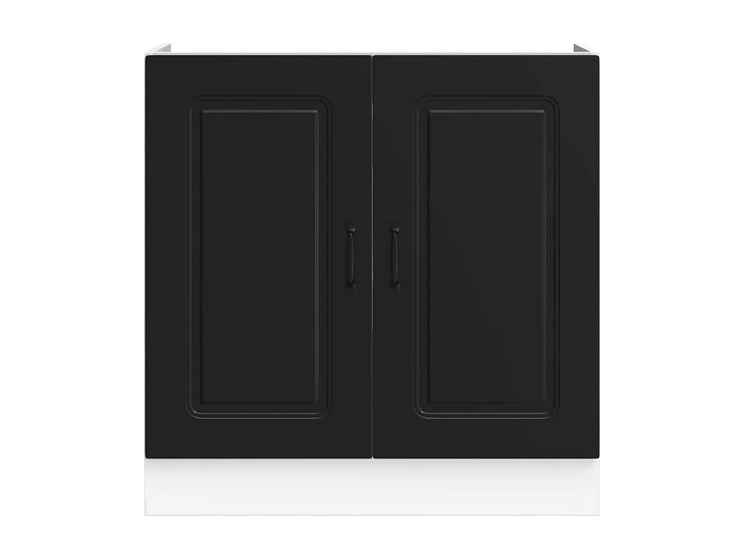 Kalmar zwarte wastafelkast 80x46x81,5 cm bewerkt hout