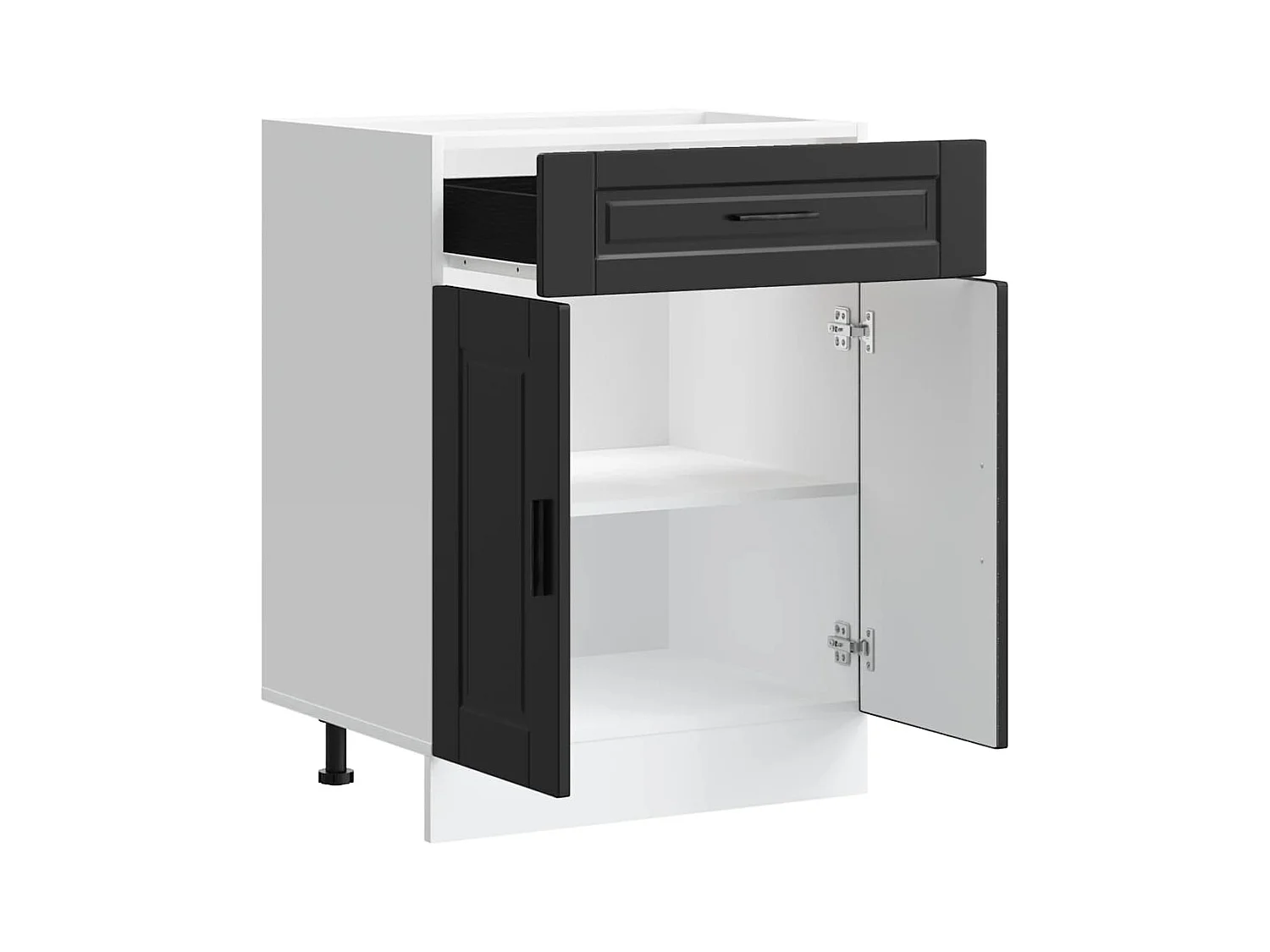 Mobile da cucina in legno ingegnerizzato nero Porto