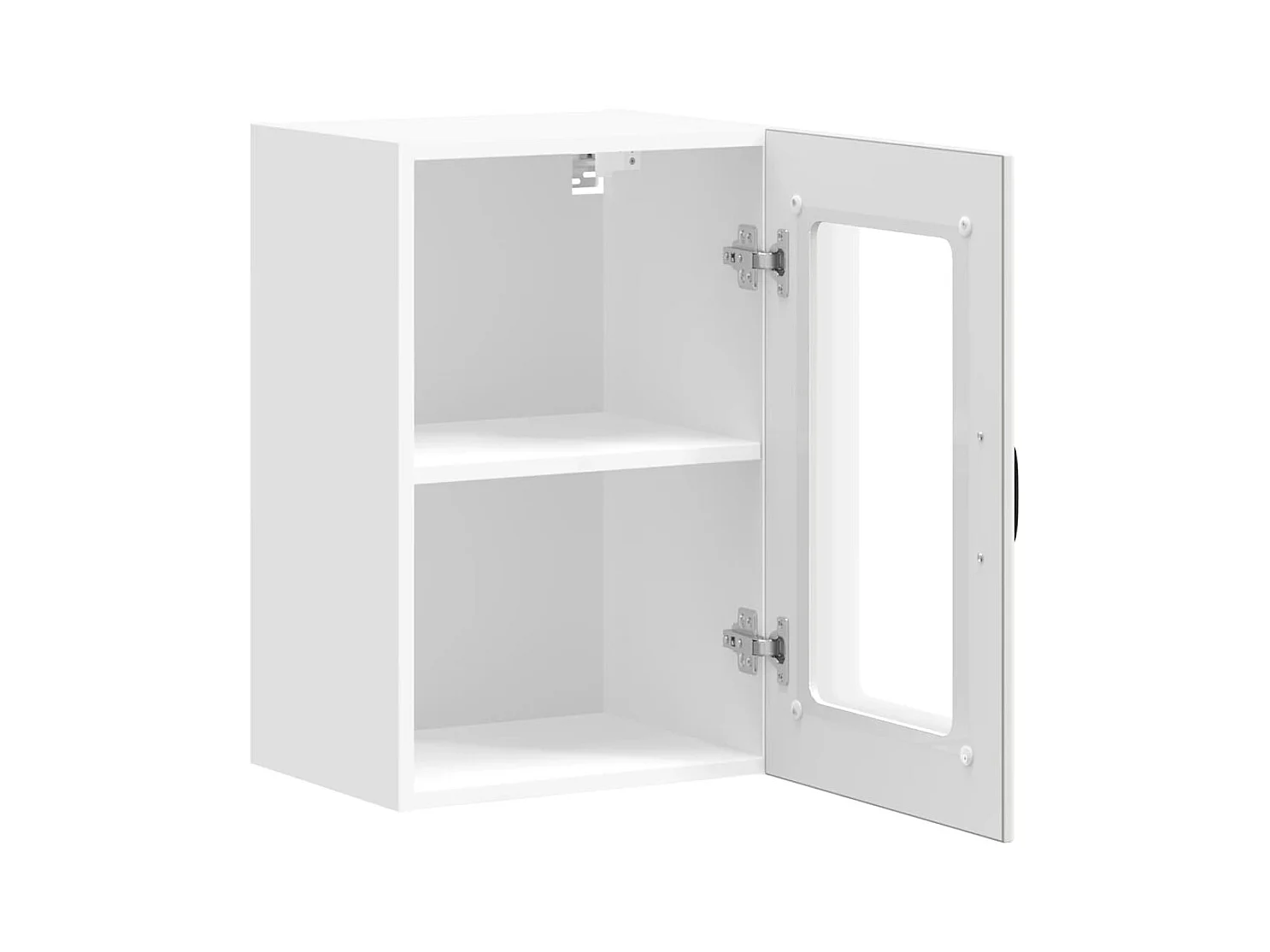 Pensile da cucina bianco con anta in vetro