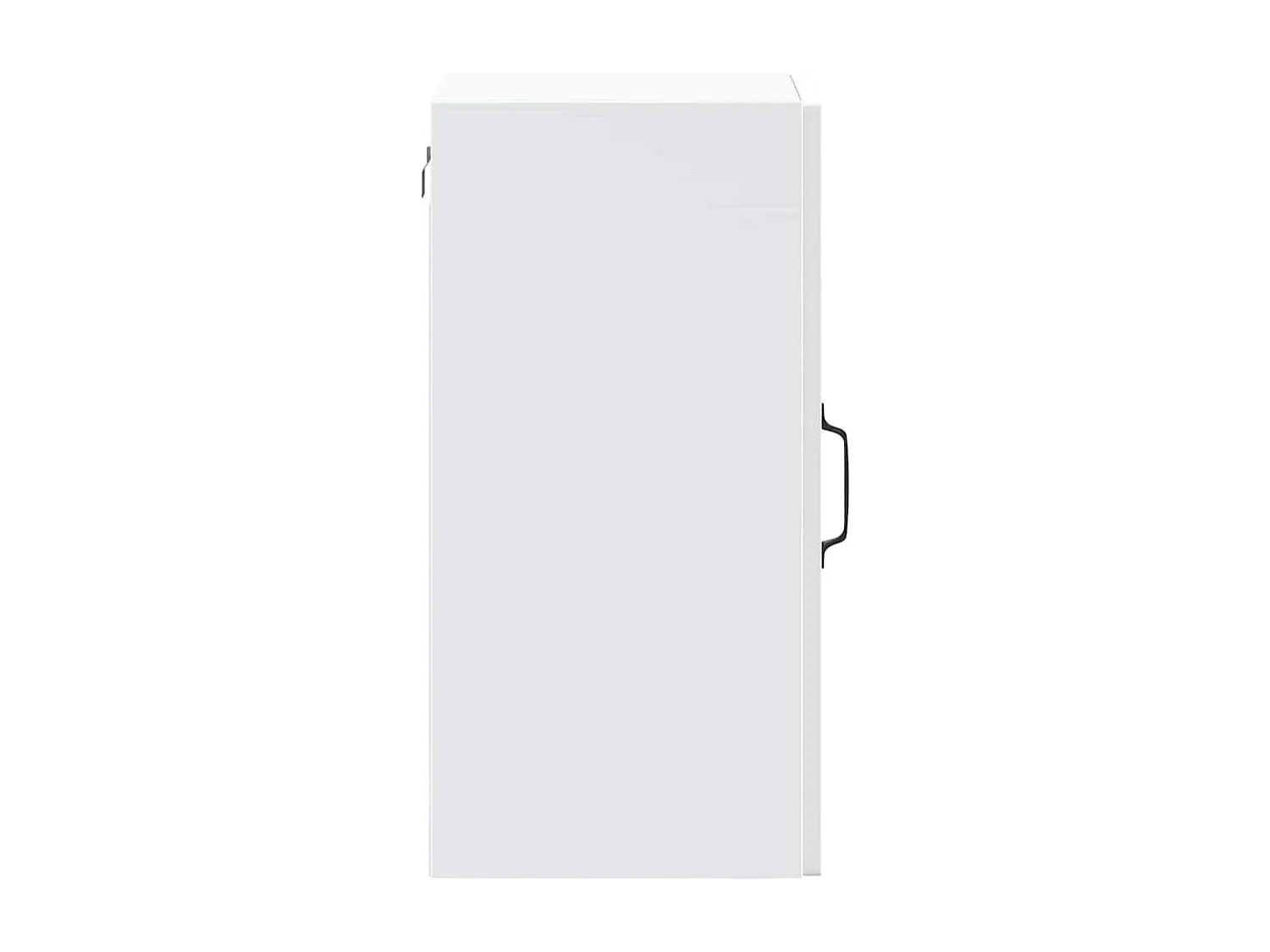 Mueble de cocina de pared blanco con puerta de cristal