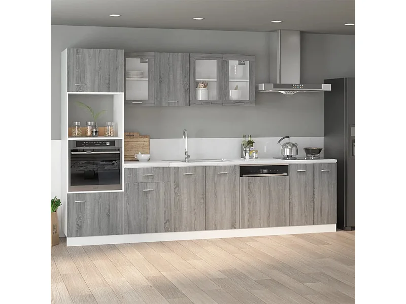 Sonoma grau Waschbeckenunterschrank 80x46x81,5 cm