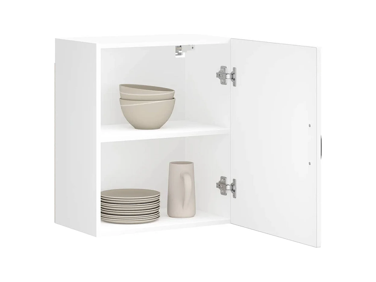 witte keukenwandkast van bewerkt hout