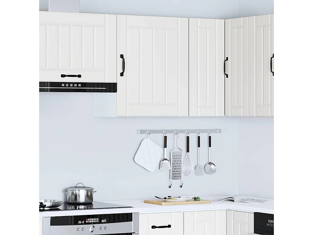 Mueble de pared de cocina de madera de ingeniería blanca Lucca