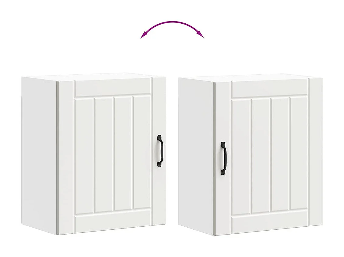 Mueble de pared de cocina de madera de ingeniería blanca Lucca