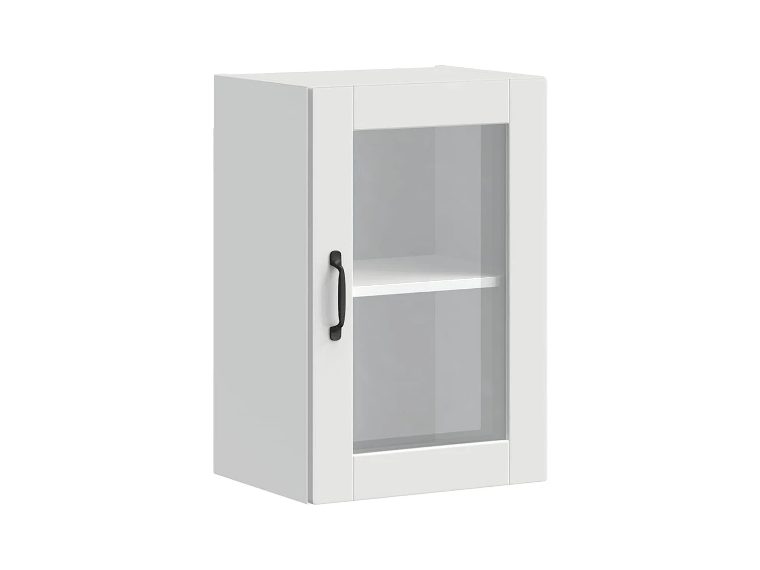 Pensile cucina con anta in vetro bianco