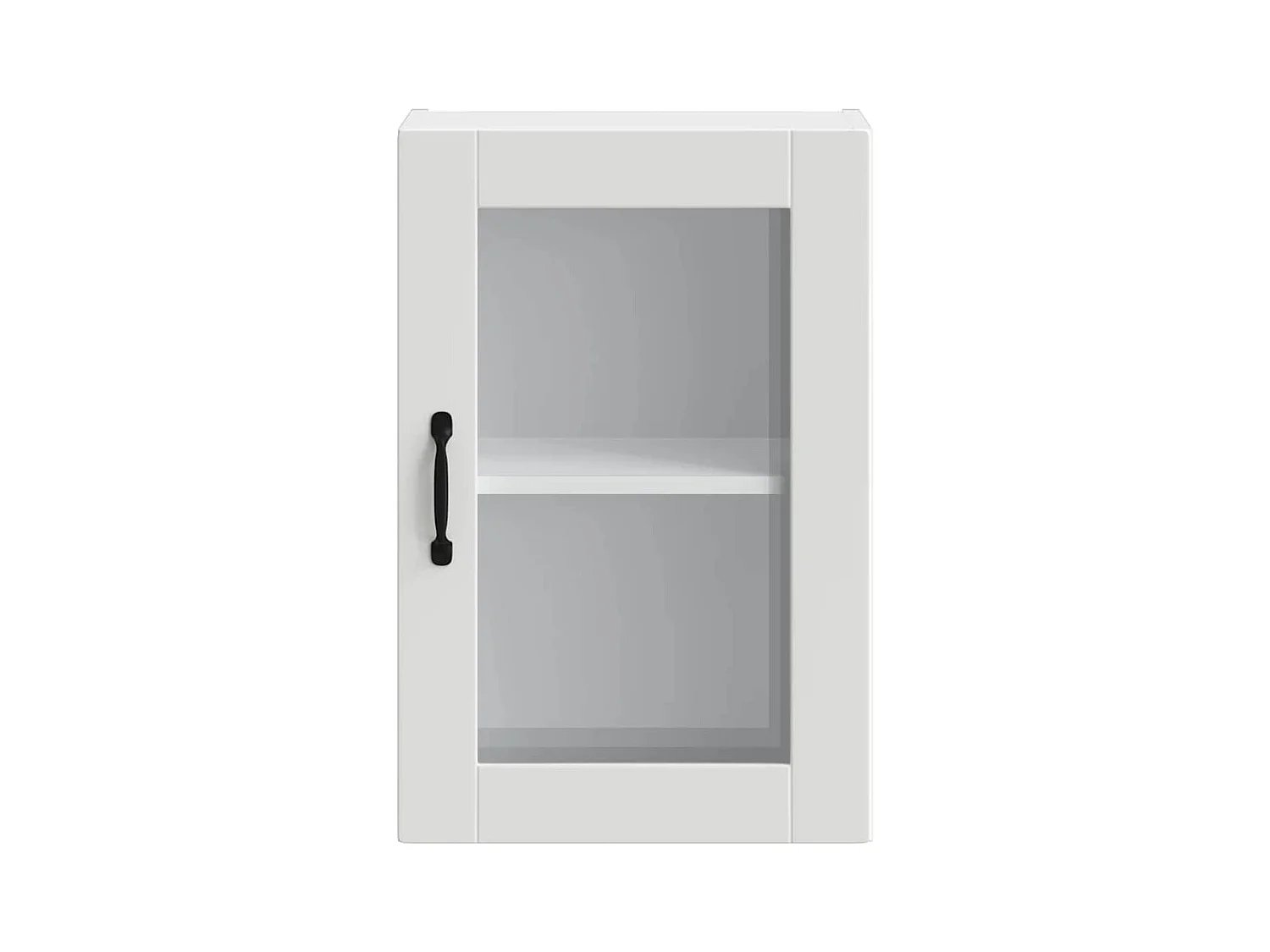 Pensile cucina con anta in vetro bianco