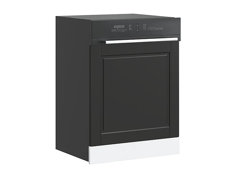 Panneau de lave-vaisselle noir 60x1,5x67 cm