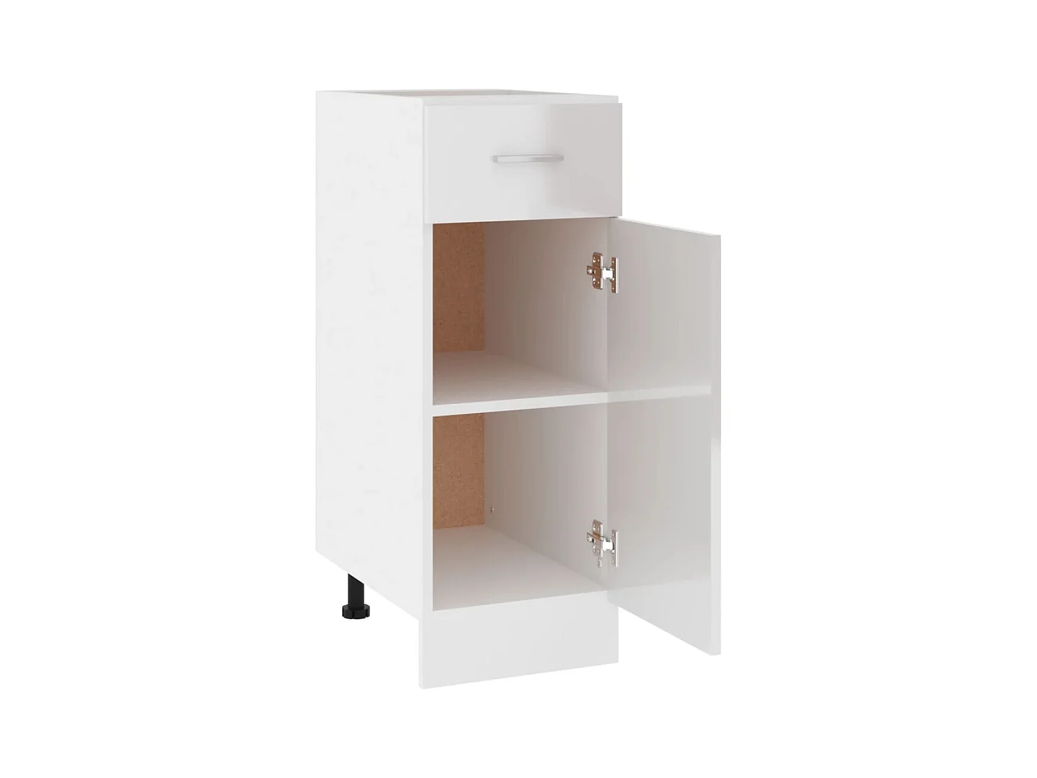 Armoire de plancher à tiroir Blanc brillant