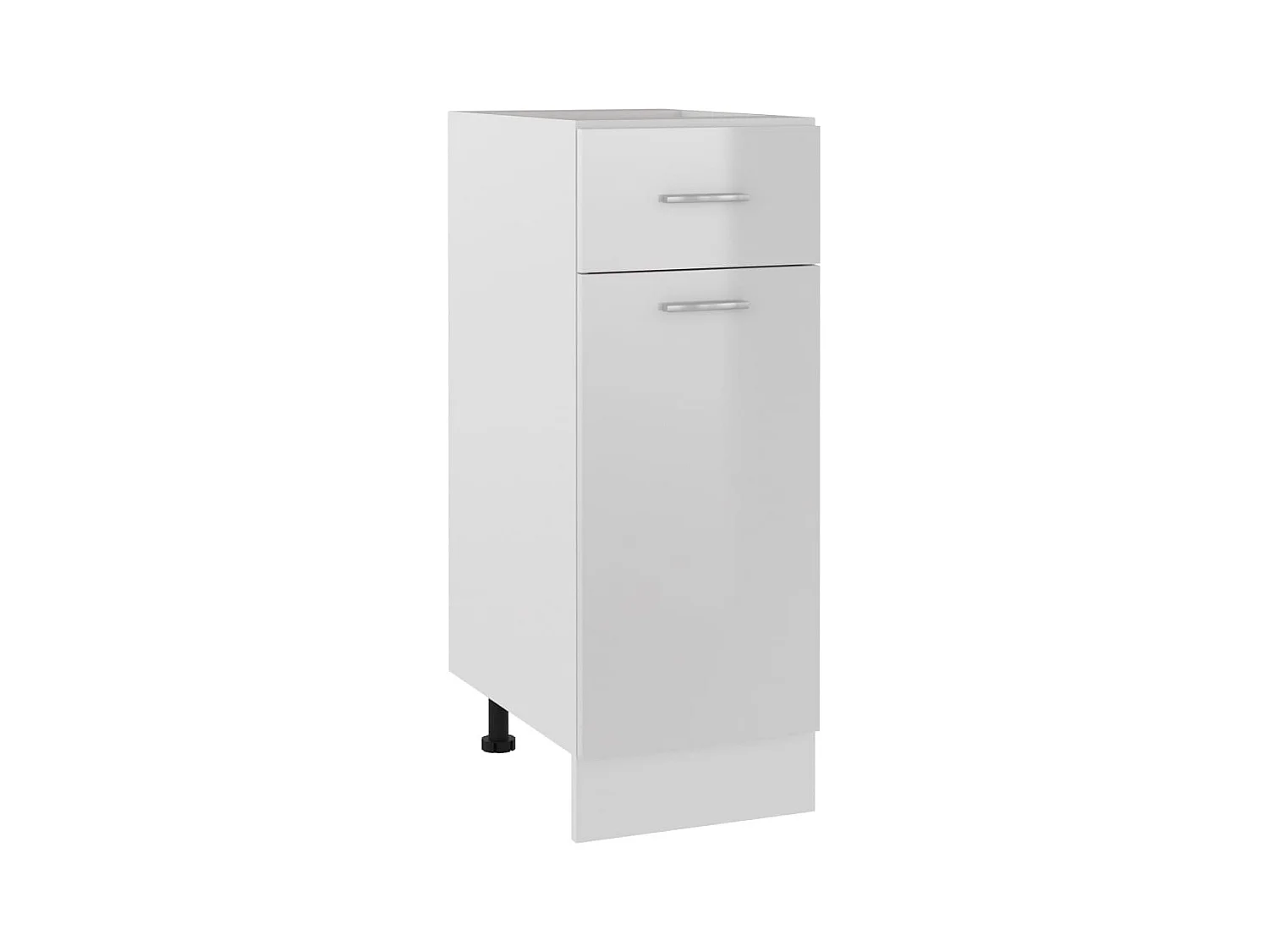 Armoire de plancher à tiroir Blanc brillant