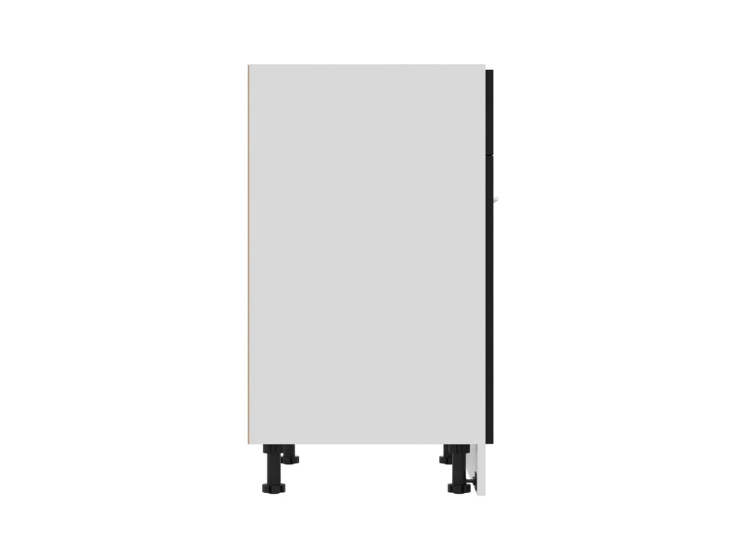 Mobiletto da terra con cassetti neri 60x46x81,5 cm