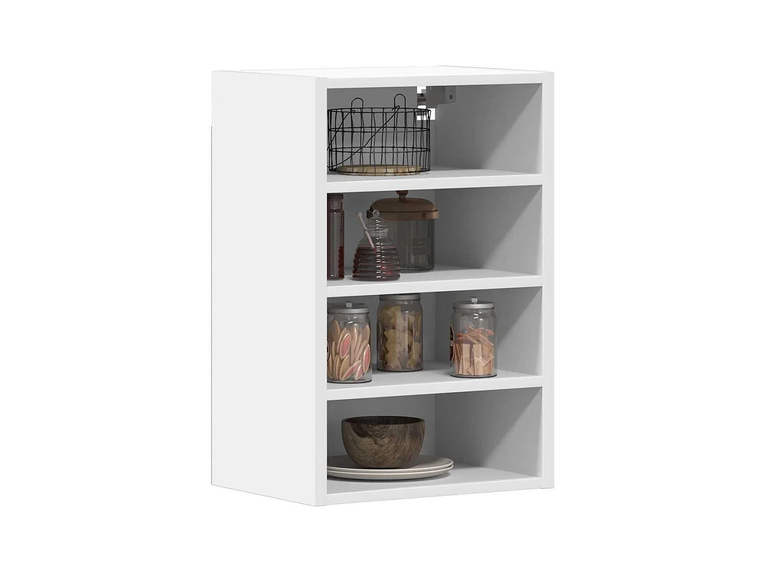Riga hangkast, wit, 40x29,5x60 cm, bewerkt hout
