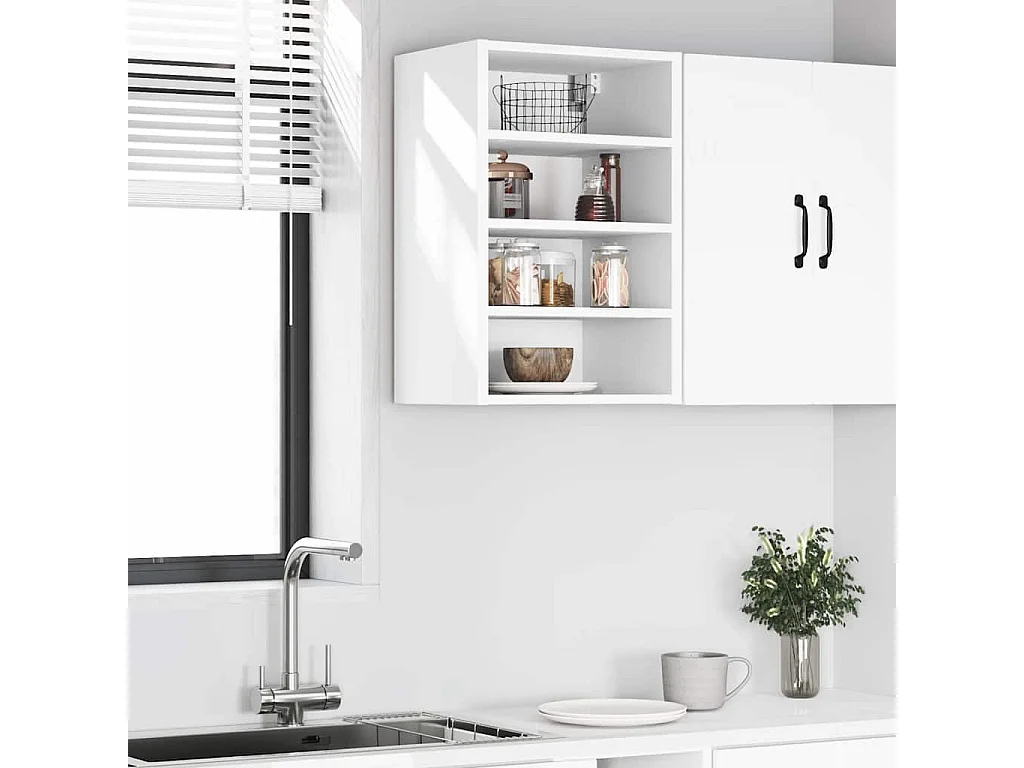 Armario colgante Riga, blanco, 40x29,5x60 cm, madera de ingeniería