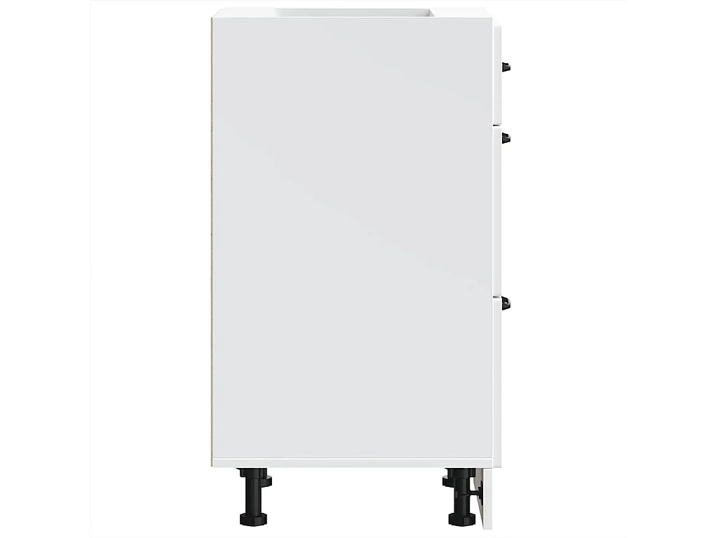 Kalmar witte keukenkast van bewerkt hout