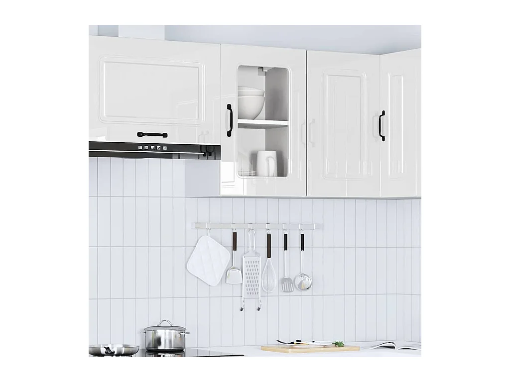 Pensile da cucina con anta in vetro