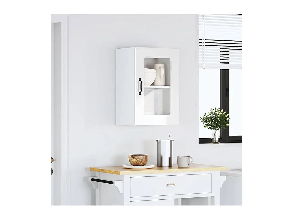 Pensile da cucina con anta in vetro