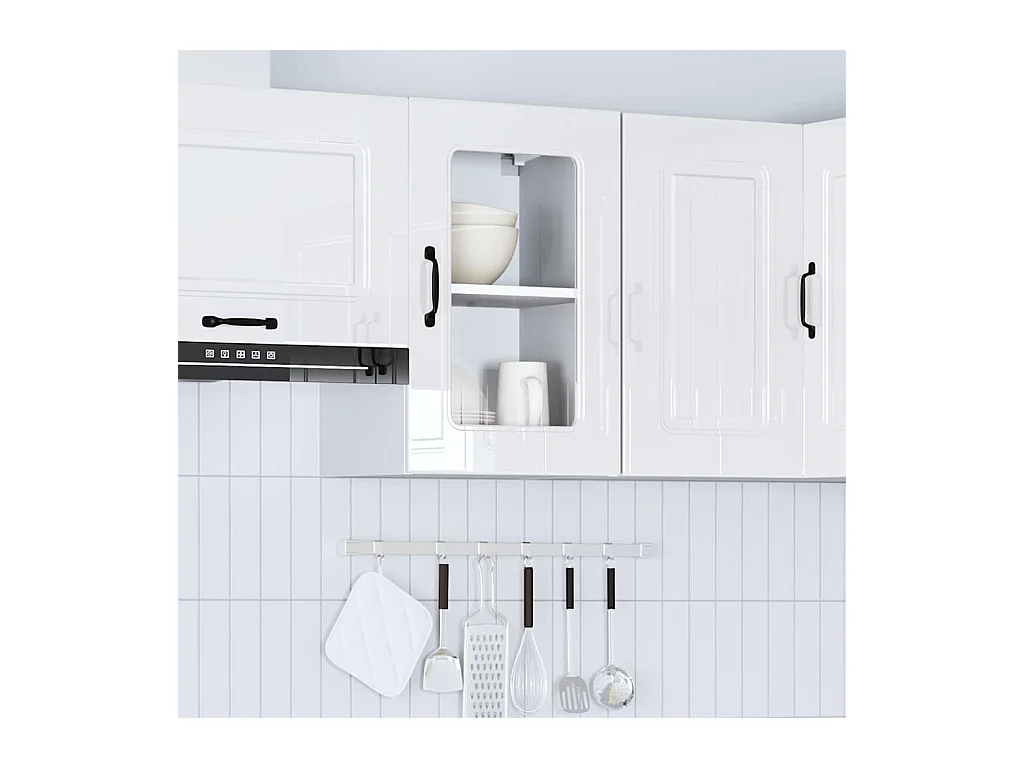 Pensile da cucina con anta in vetro