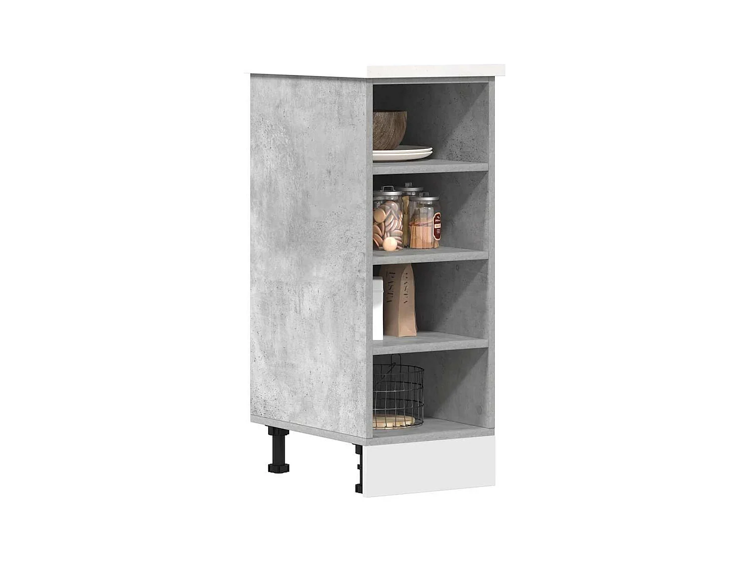 Staande kast grijs beton 30x44,5x81,5cm