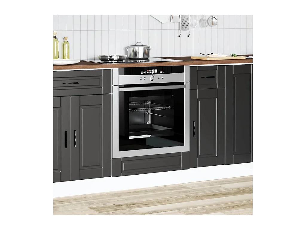 Mobile forno in legno ingegnerizzato nero