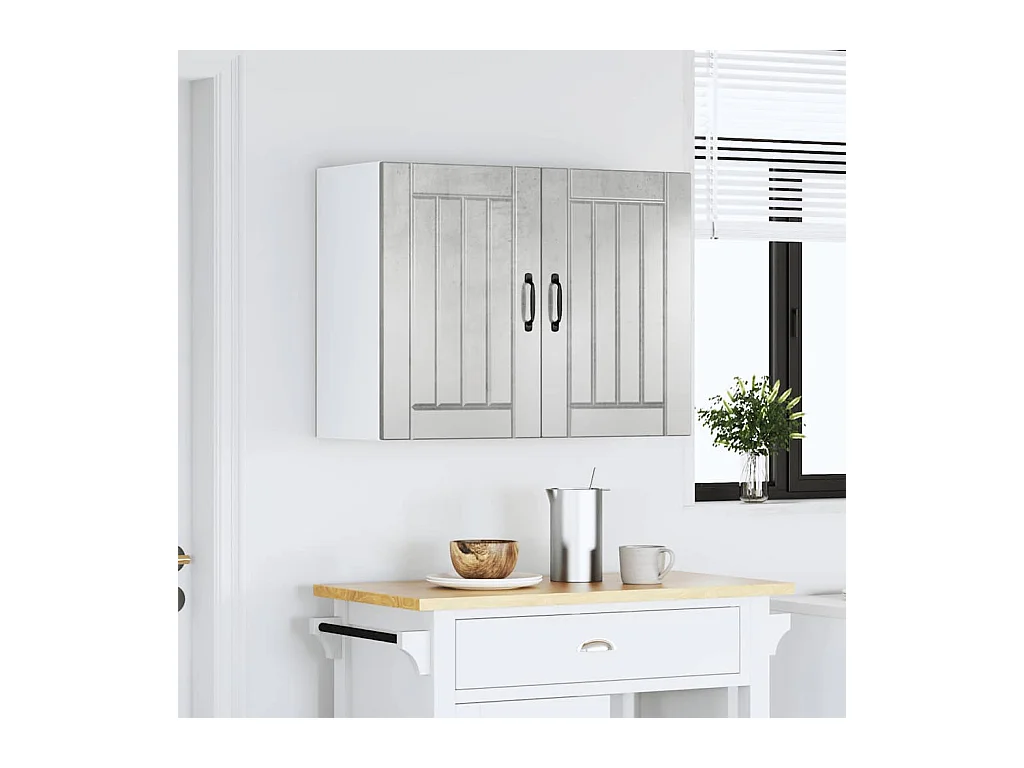 Mobile da cucina in legno ingegnerizzato grigio cemento