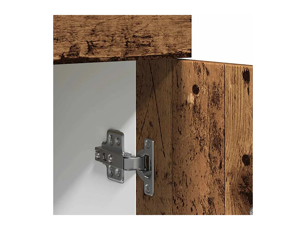 Mobiletto da terra con cassetto, legno vecchio, 30x46x81,5 cm