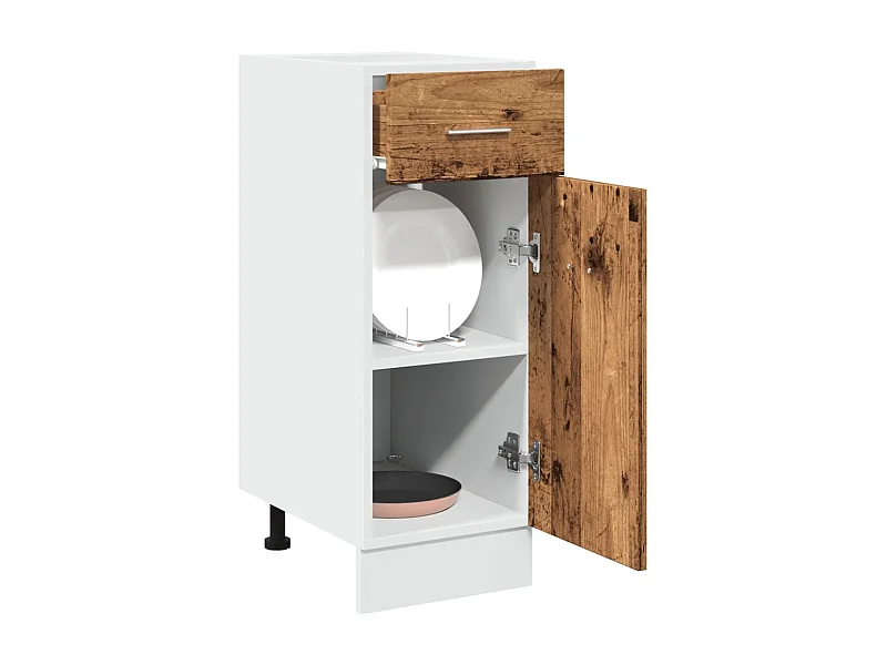 Armoire de plancher à tiroir vieux bois 30x46x81,5 cm