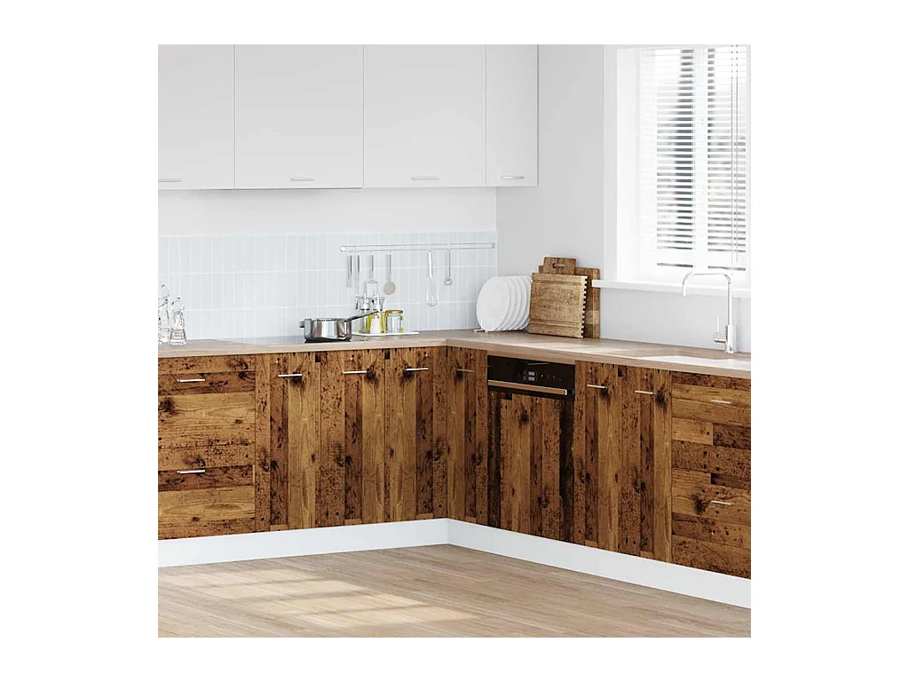 Küchenschrank "Lyon", Altholz, 75,5x75,5x81,5 cm