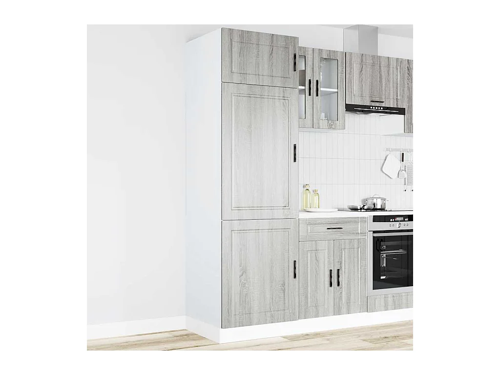 Armoire de cuisine sonoma gris bois d'ingénierie