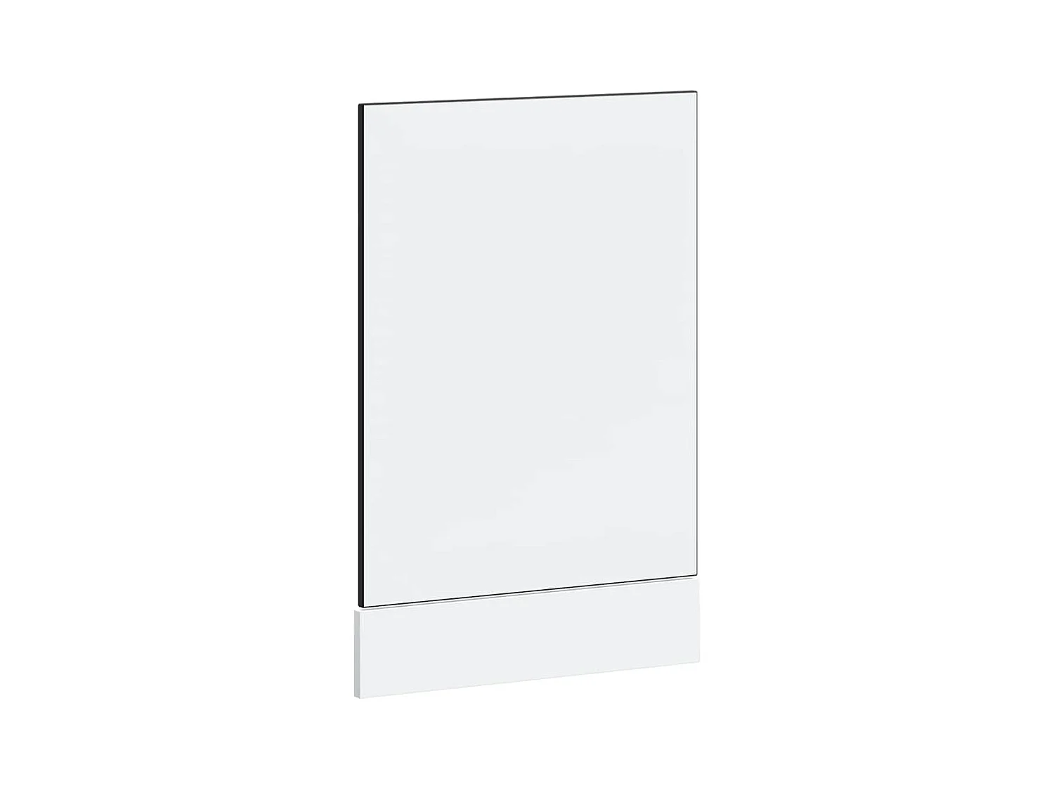 Geschirrspülerblende aus schwarzem Holzwerkstoff