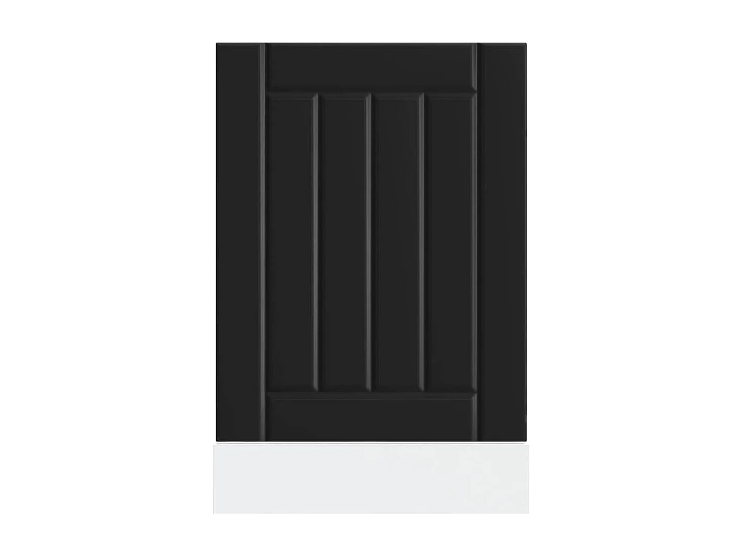 zwart bewerkt houten vaatwasserpaneel