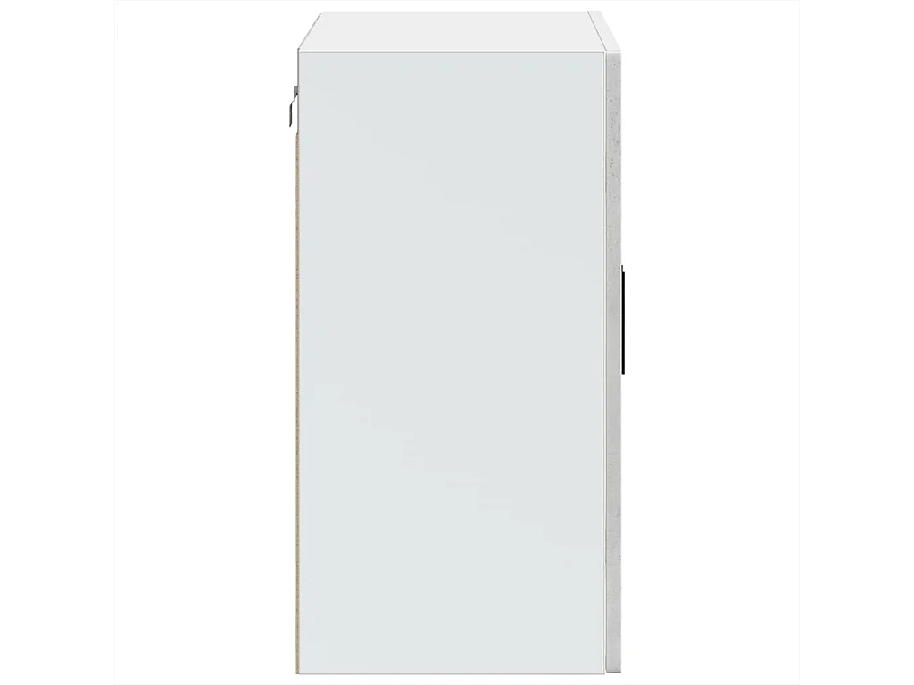 Armoire murale de cuisine avec porte en verre gris béton