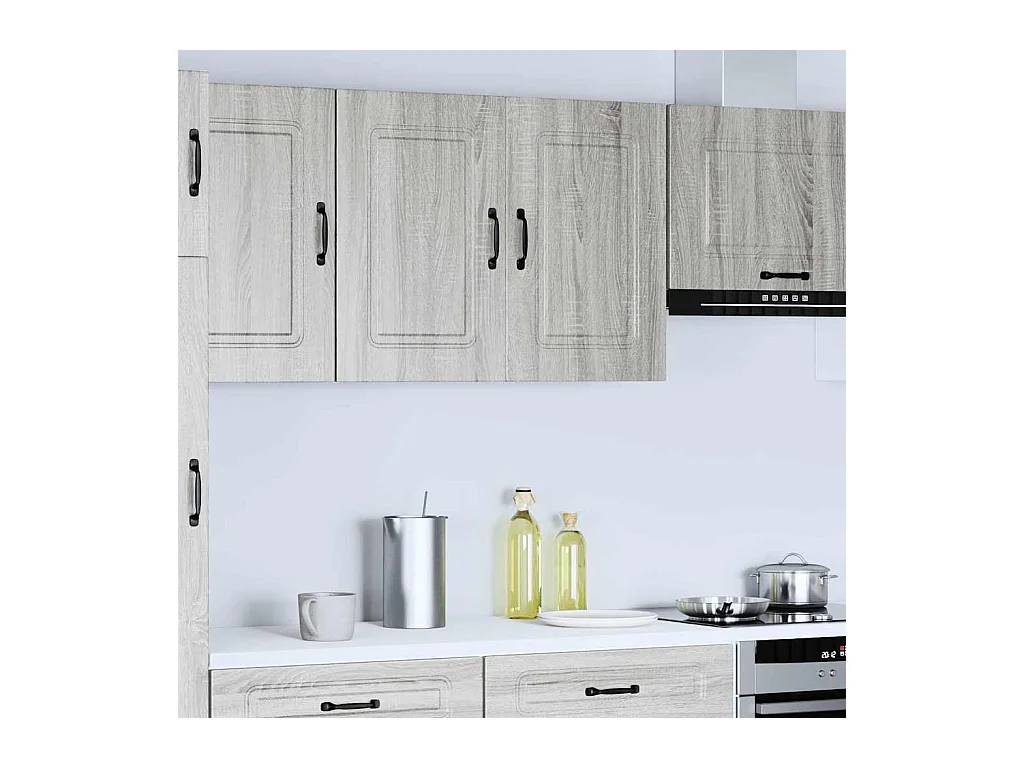 Mobile da cucina in legno ingegnerizzato grigio Sonoma