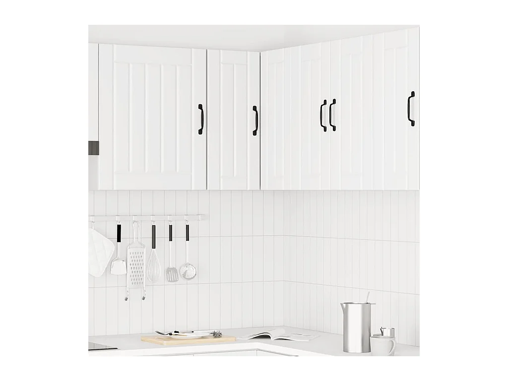 Kalmar witte keukenhoekkast van bewerkt hout
