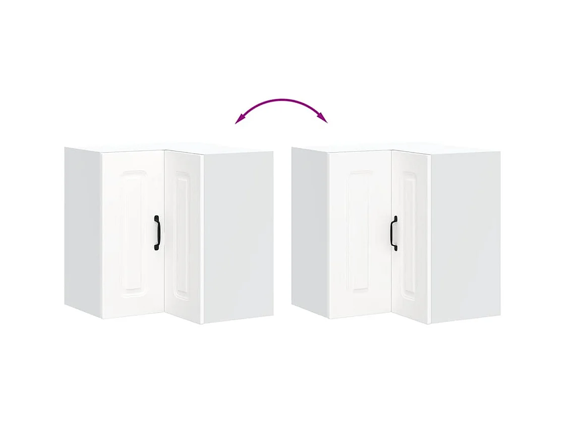 Kalmar witte keukenhoekkast van bewerkt hout